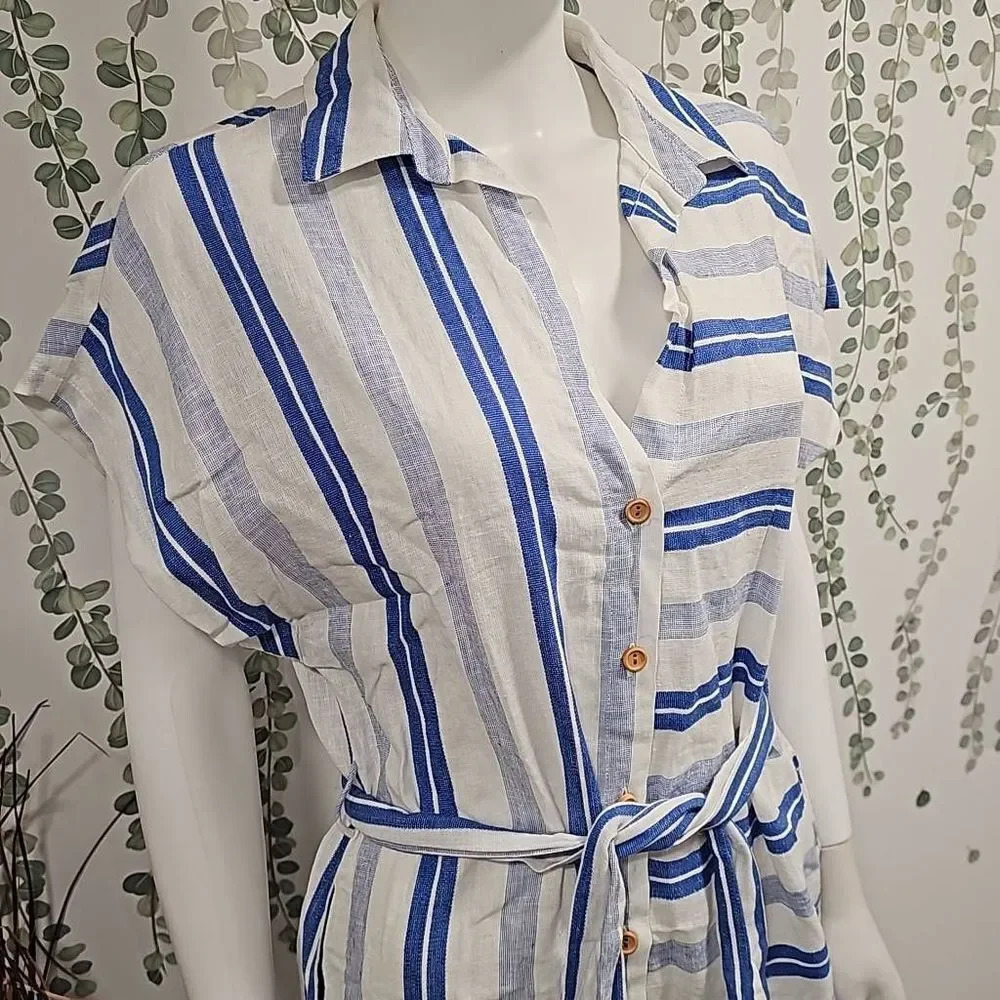 Red Carter SHAY MIDI DRESS SWIM COVER-UP IN NAVY Sz S - Picture 5 of 10